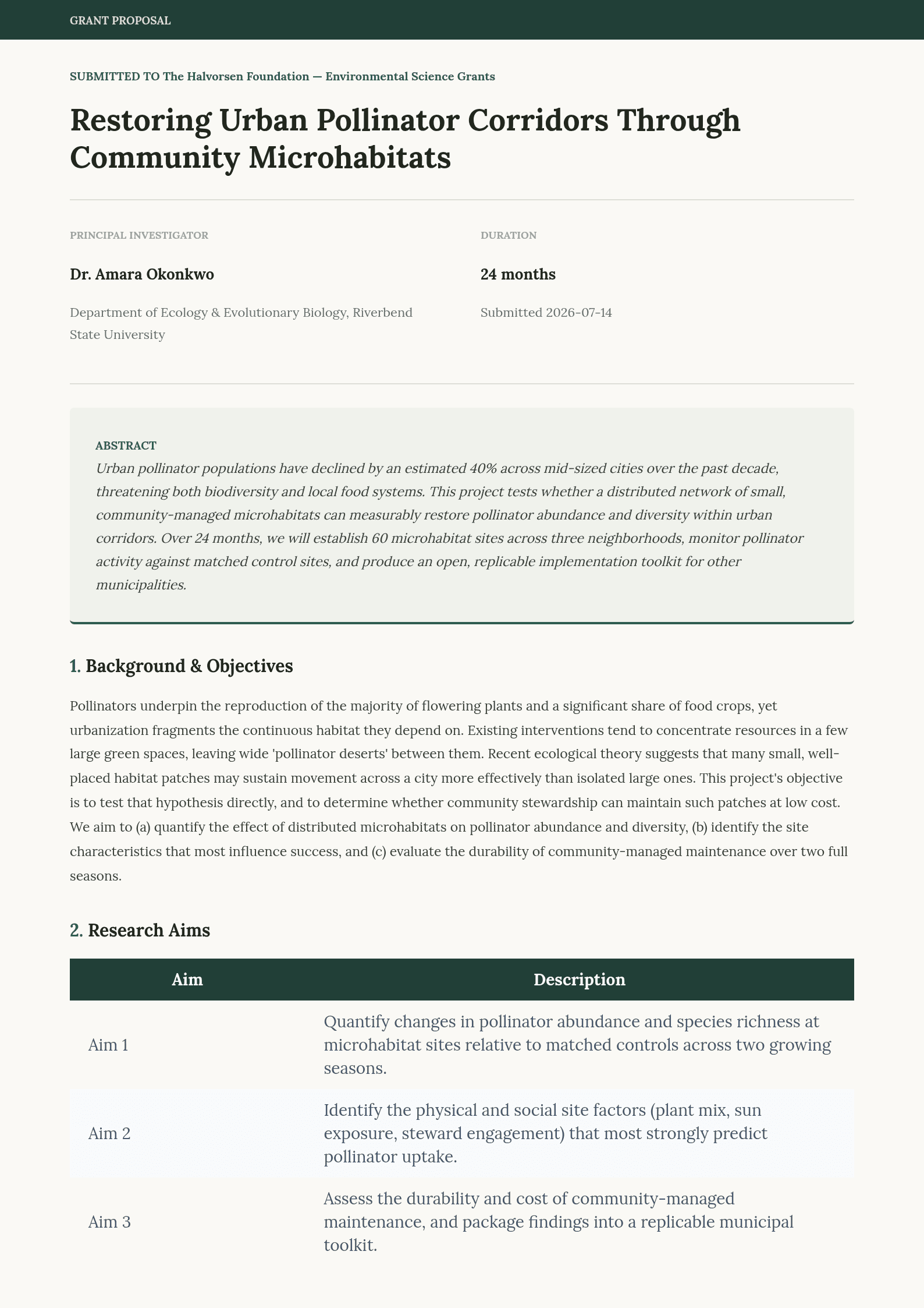 Grant Proposal