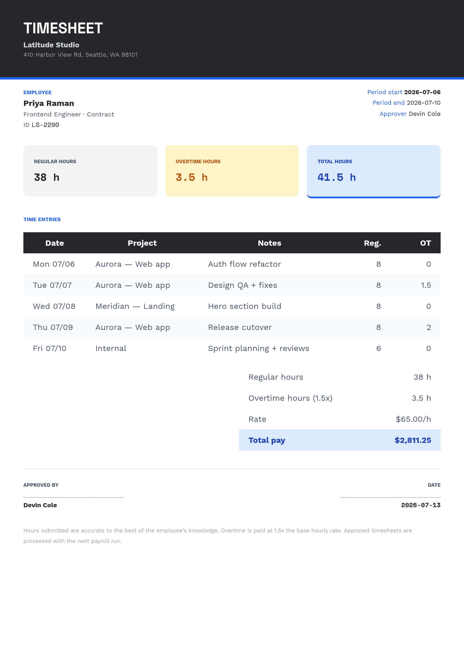 Timesheet